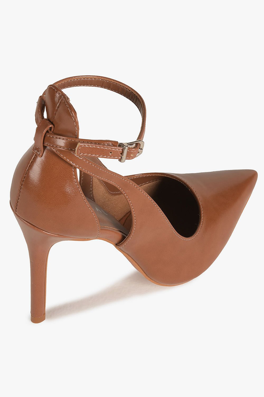 Scarpin Feminino Recorte Salto Alto Mundial Roxanne Caramelo 2