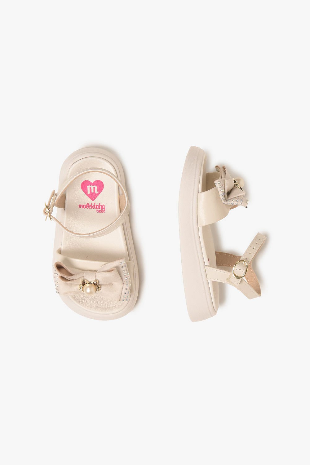 Sandália Infantil Pé Com Pé Laura Off White 3