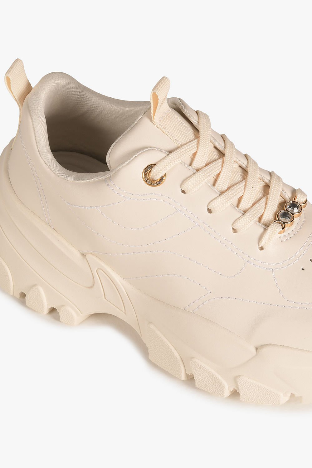 Tênis Feminino Plataforma Ramarim Mirele Bege 2