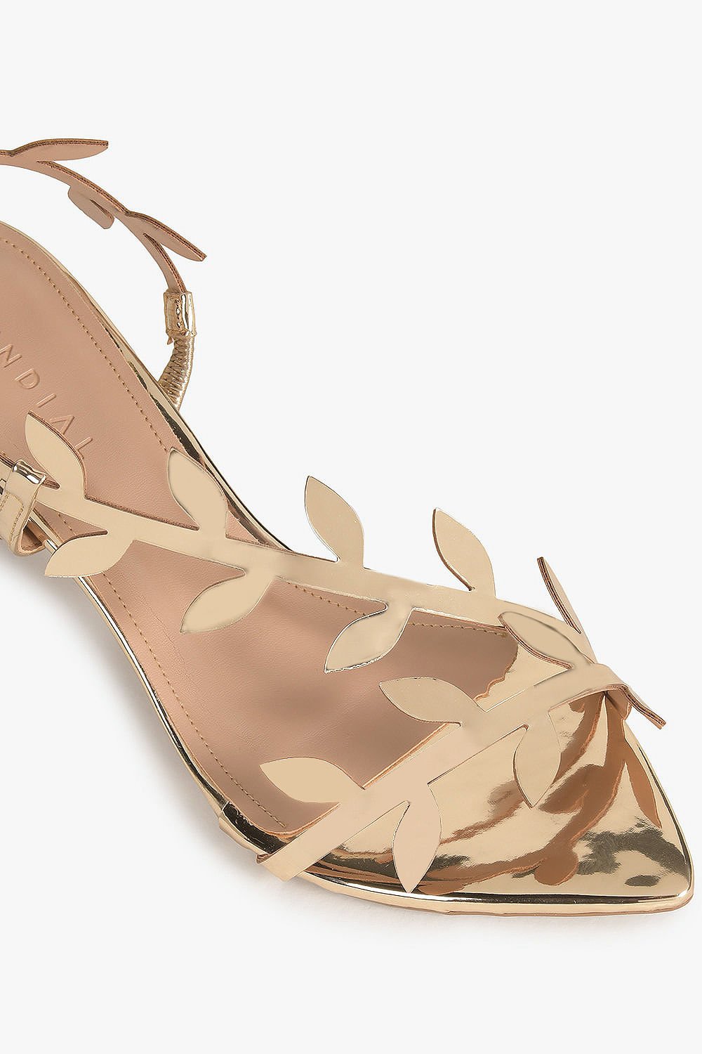 Sandália Feminina Salto Alto Mundial Elenya Dourado 2