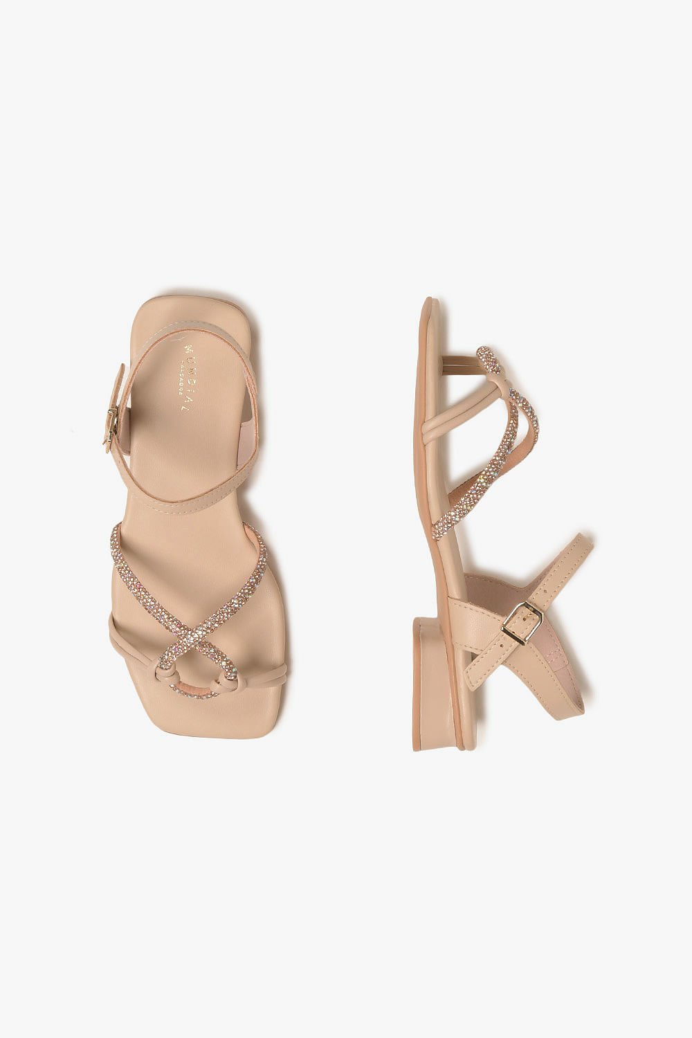 Sandália Infantil Salto Baixo Mundial Dan Bege 3