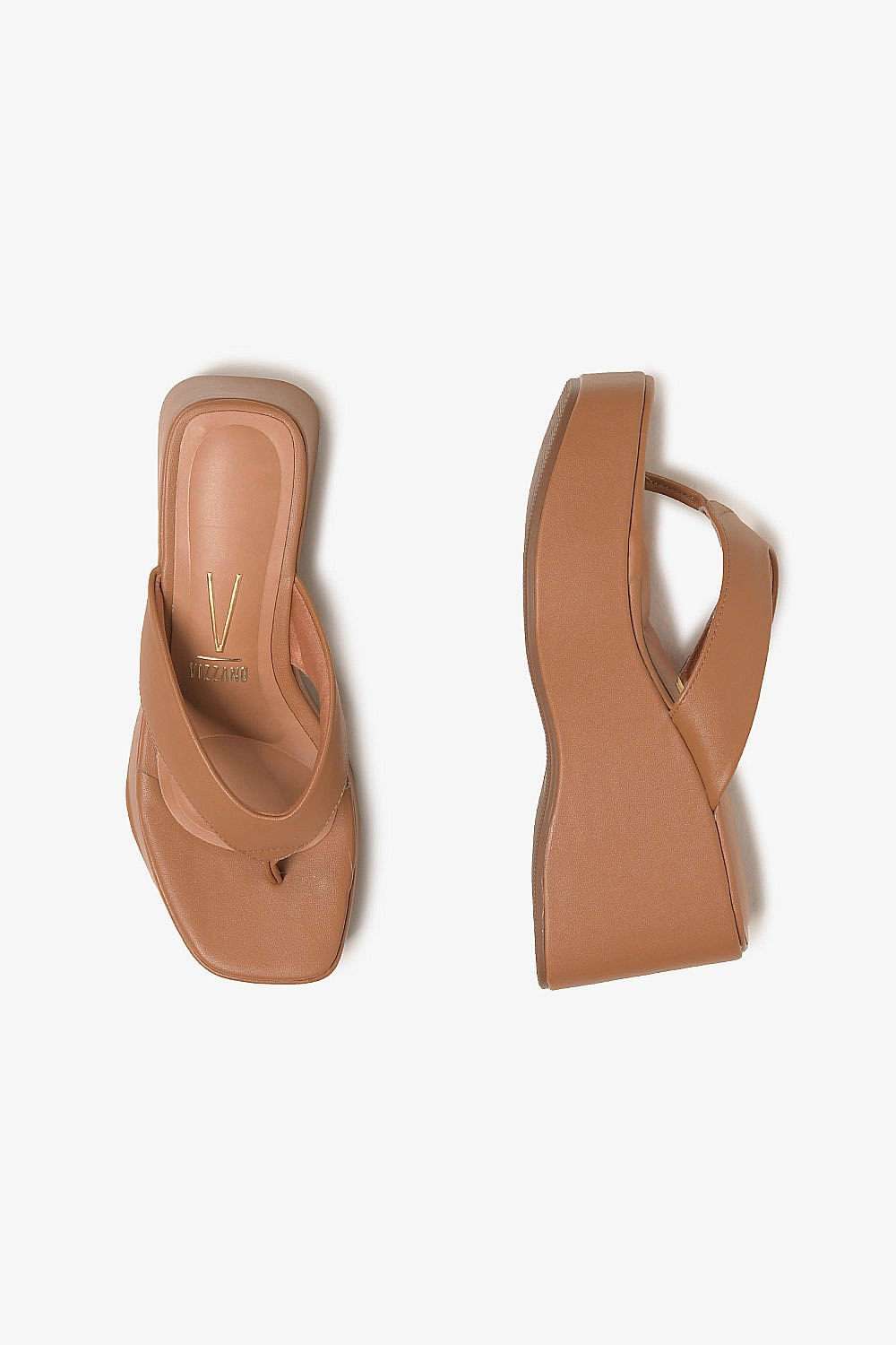 Tamanco Feminina Salto Alto Vizzano Isaura Caramelo 3