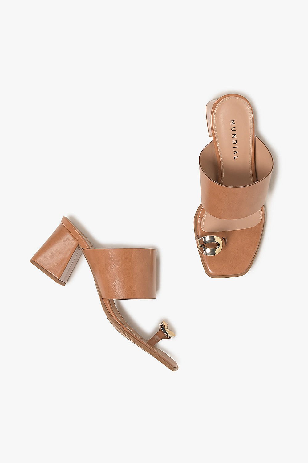 Tamanco Feminino Salto Médio Mundial Amanda Caramelo 3