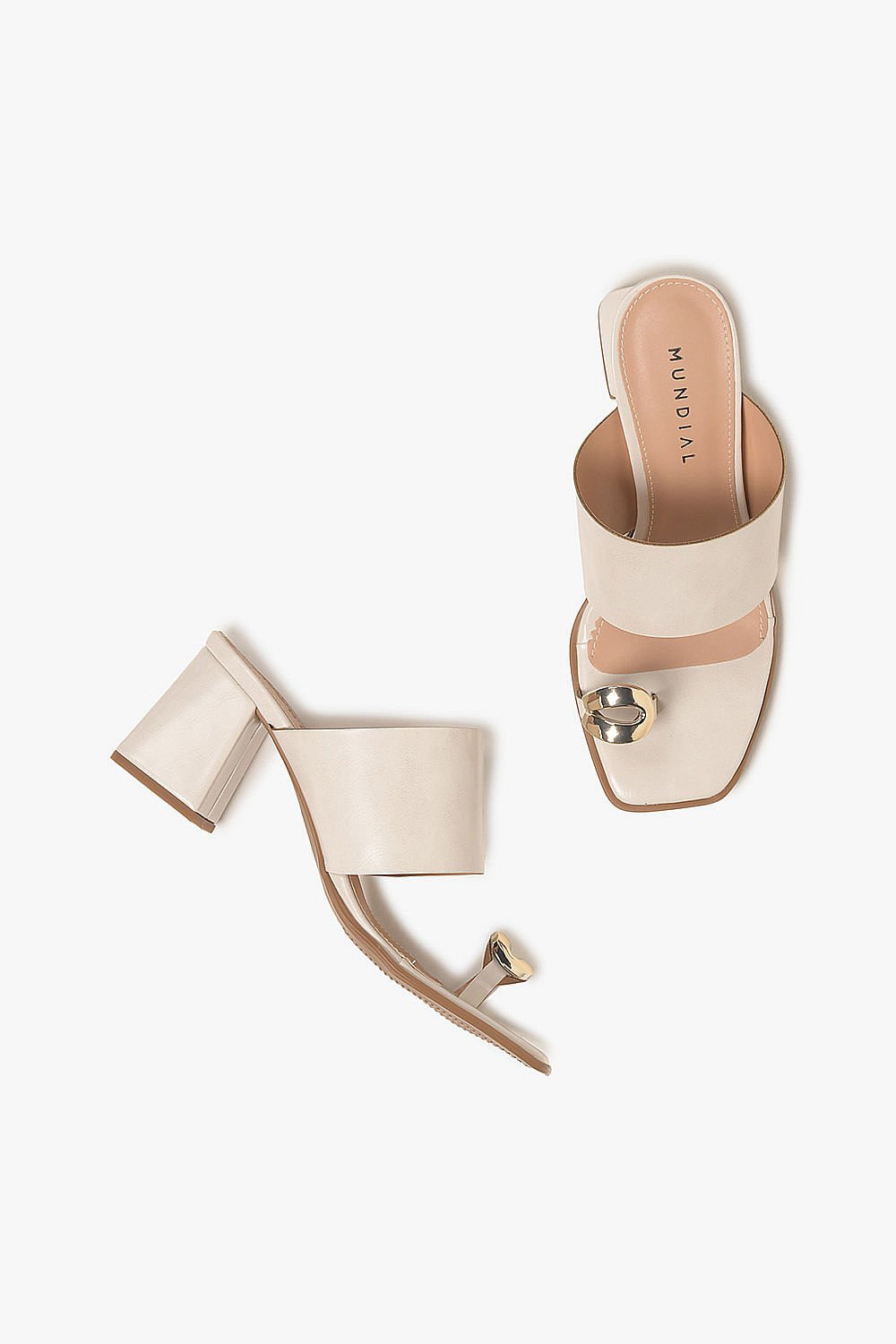 Tamanco Feminino Salto Médio Mundial Amanda Off White 4