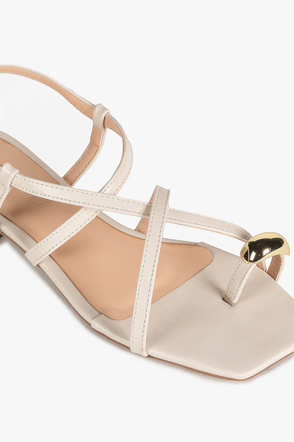 Sandália Feminina Salto Baixo Mundial Livia Off White 2