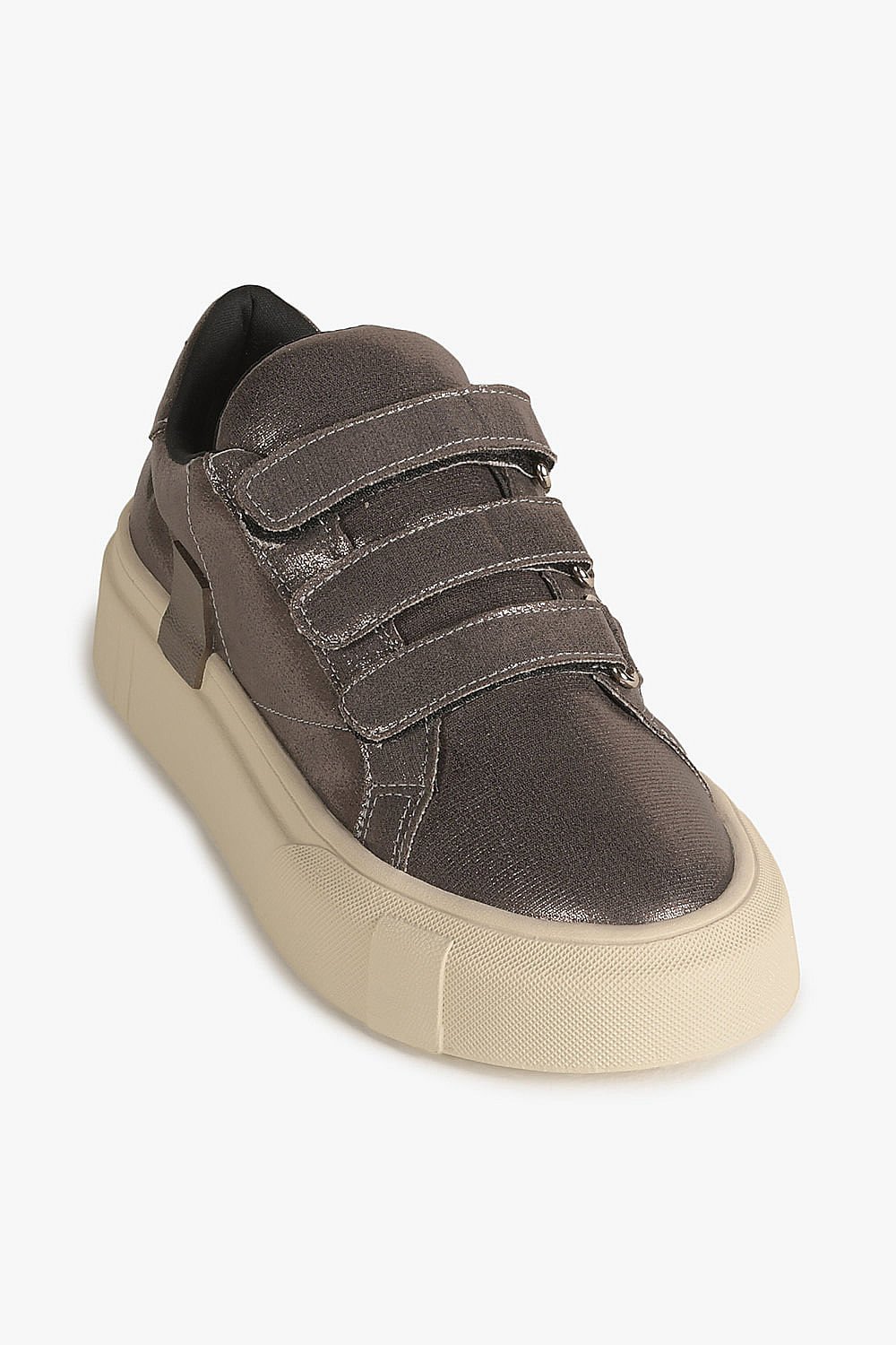 Tênis Feminino Plataforma Mundial Melize Prata Velho 4