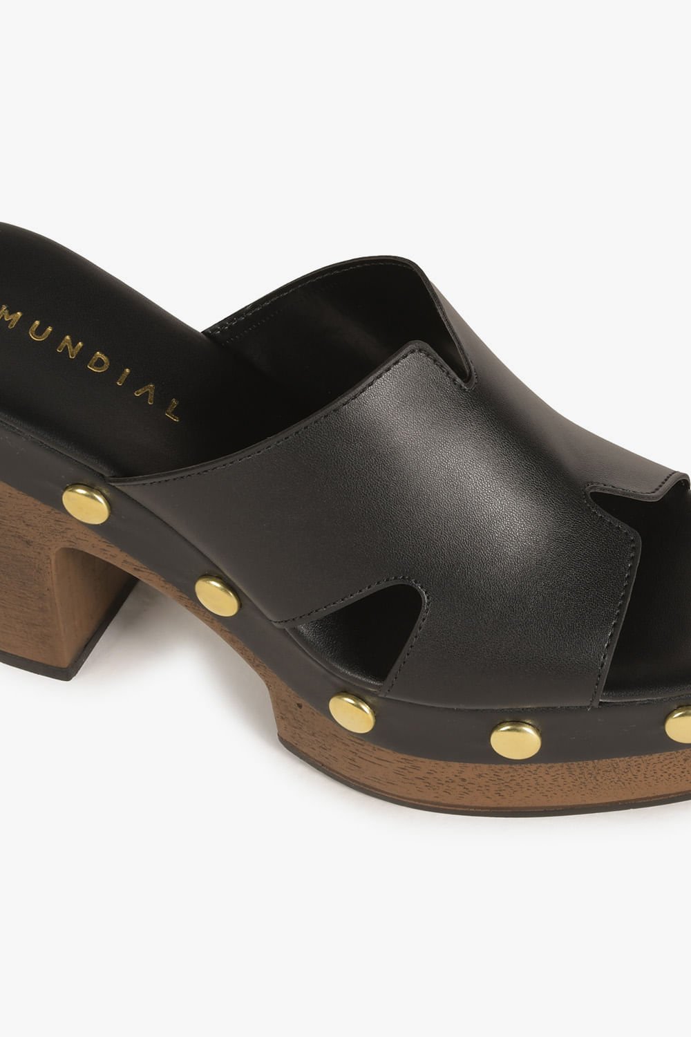 Tamanco Feminino Meia-Pata Mundial Tiffany Preto 2