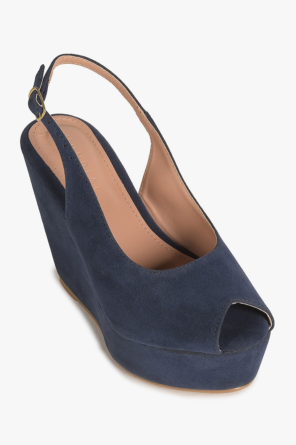 Sandália Feminina Anabela Mundial Belinda Azul 5