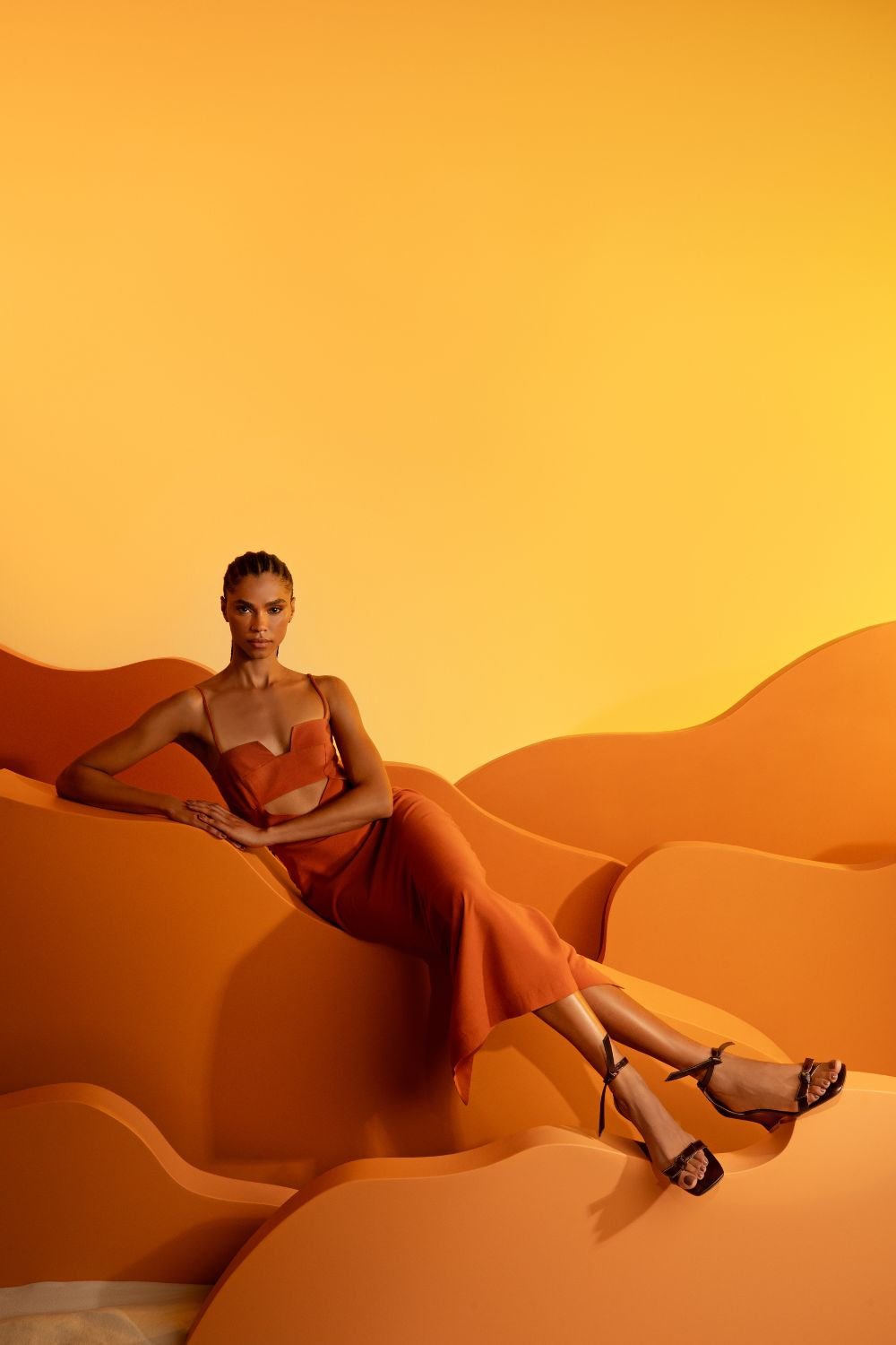 Sandália Feminina Anabela Mundial Kohana Café 2