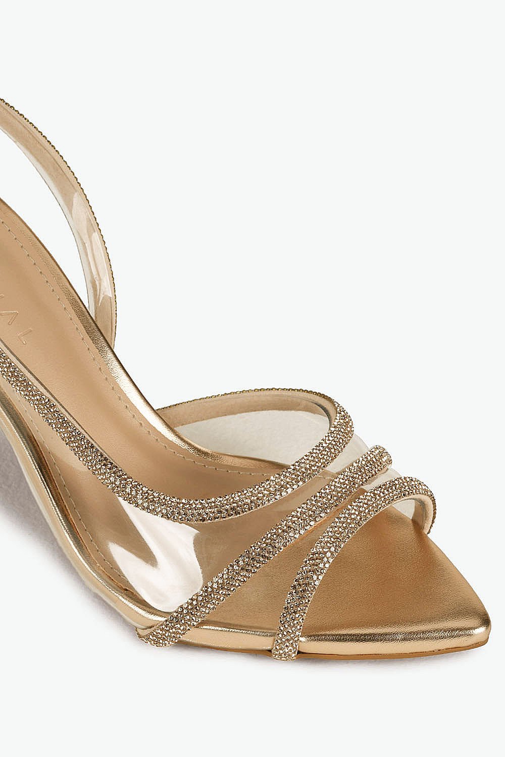 Sandália Feminina Salto Alto Mundial Athenas Dourado 2