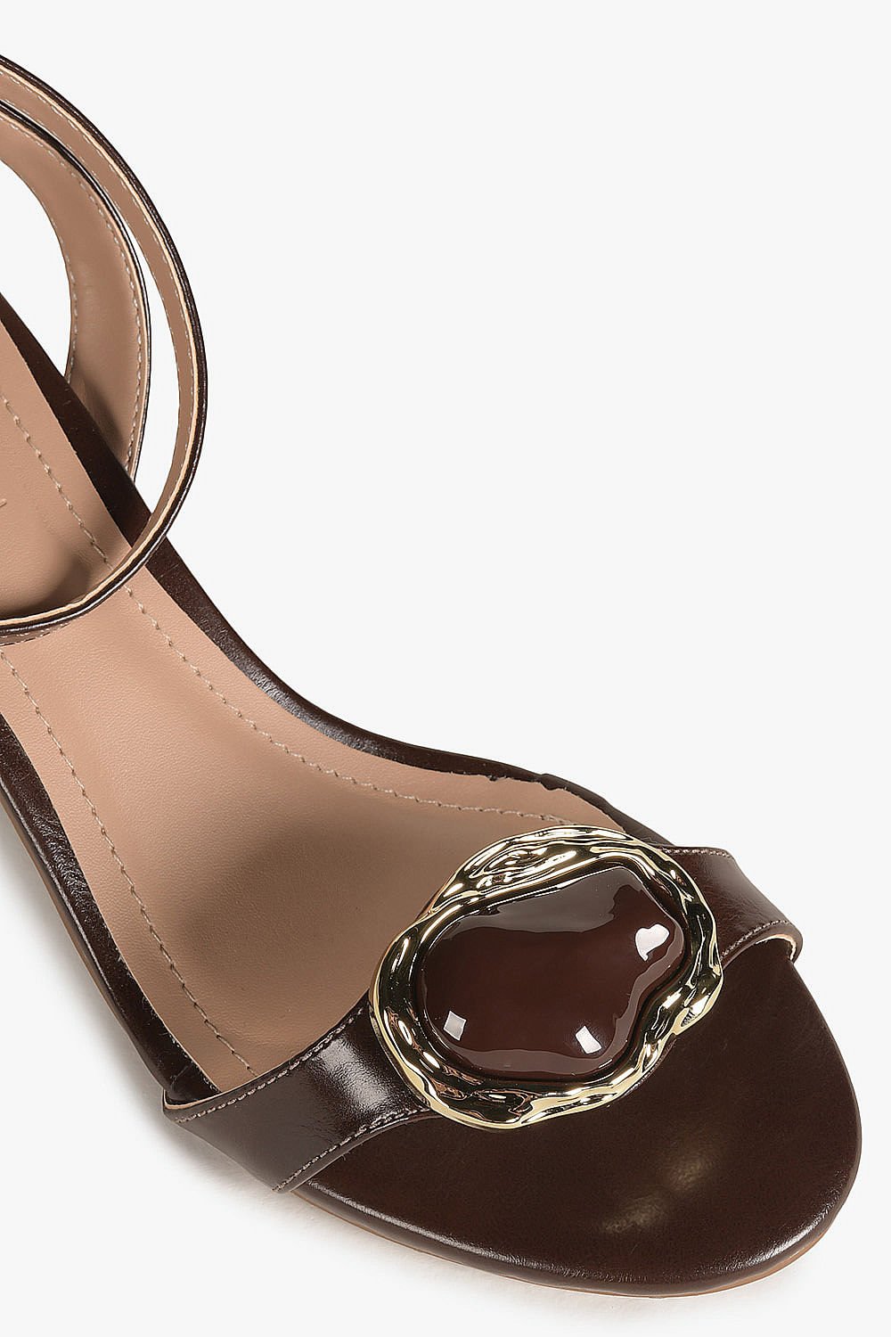 Sandália Feminina Salto Alto Mundial Margareth Café 2