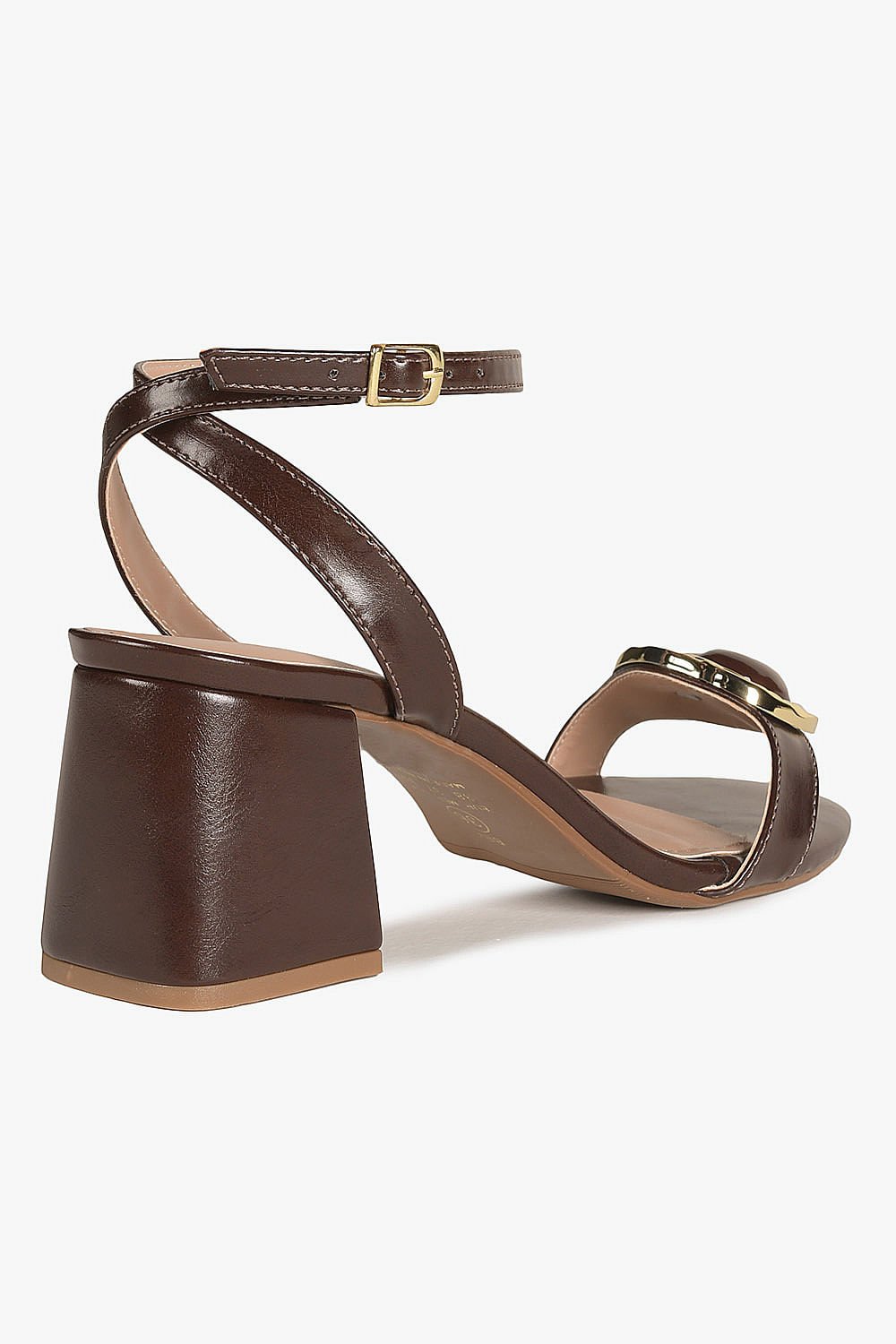 Sandália Feminina Salto Alto Mundial Margareth Café 4