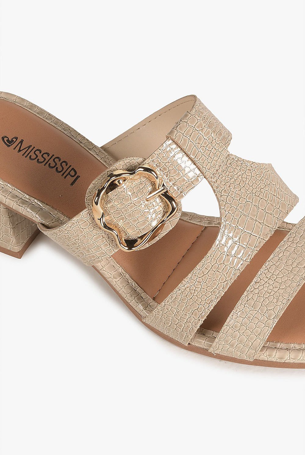 Tamanco Feminino Salto Médio Mississipi Vittoria Off White 2