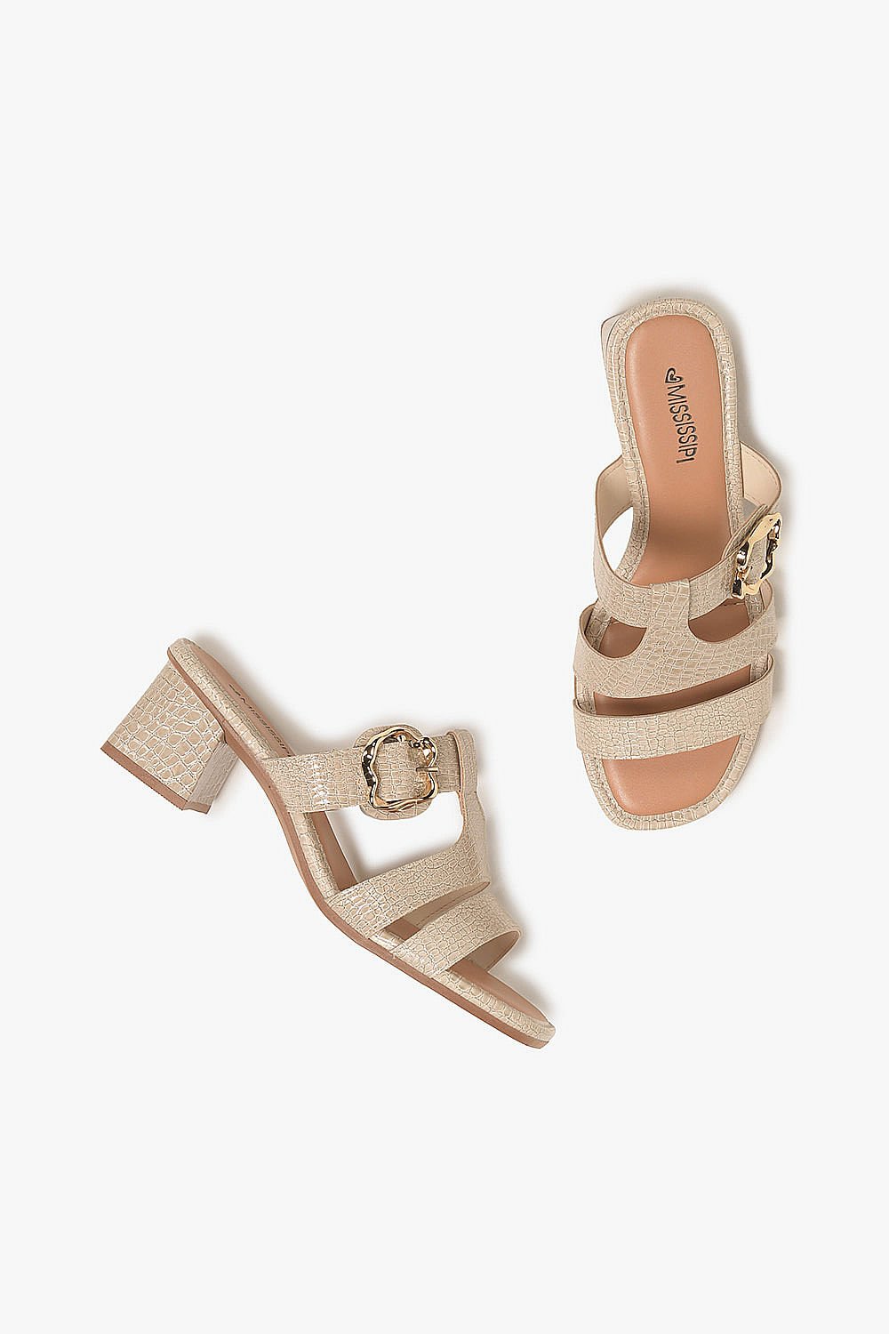 Tamanco Feminino Salto Médio Mississipi Vittoria Off White 3