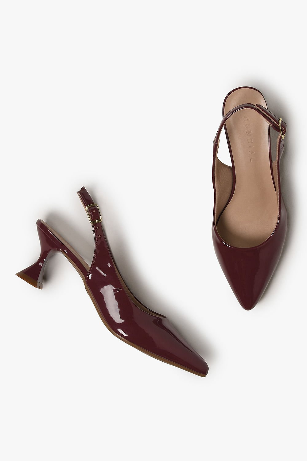 Sapato Feminino Slingback Mundial Ionice Vinho 3