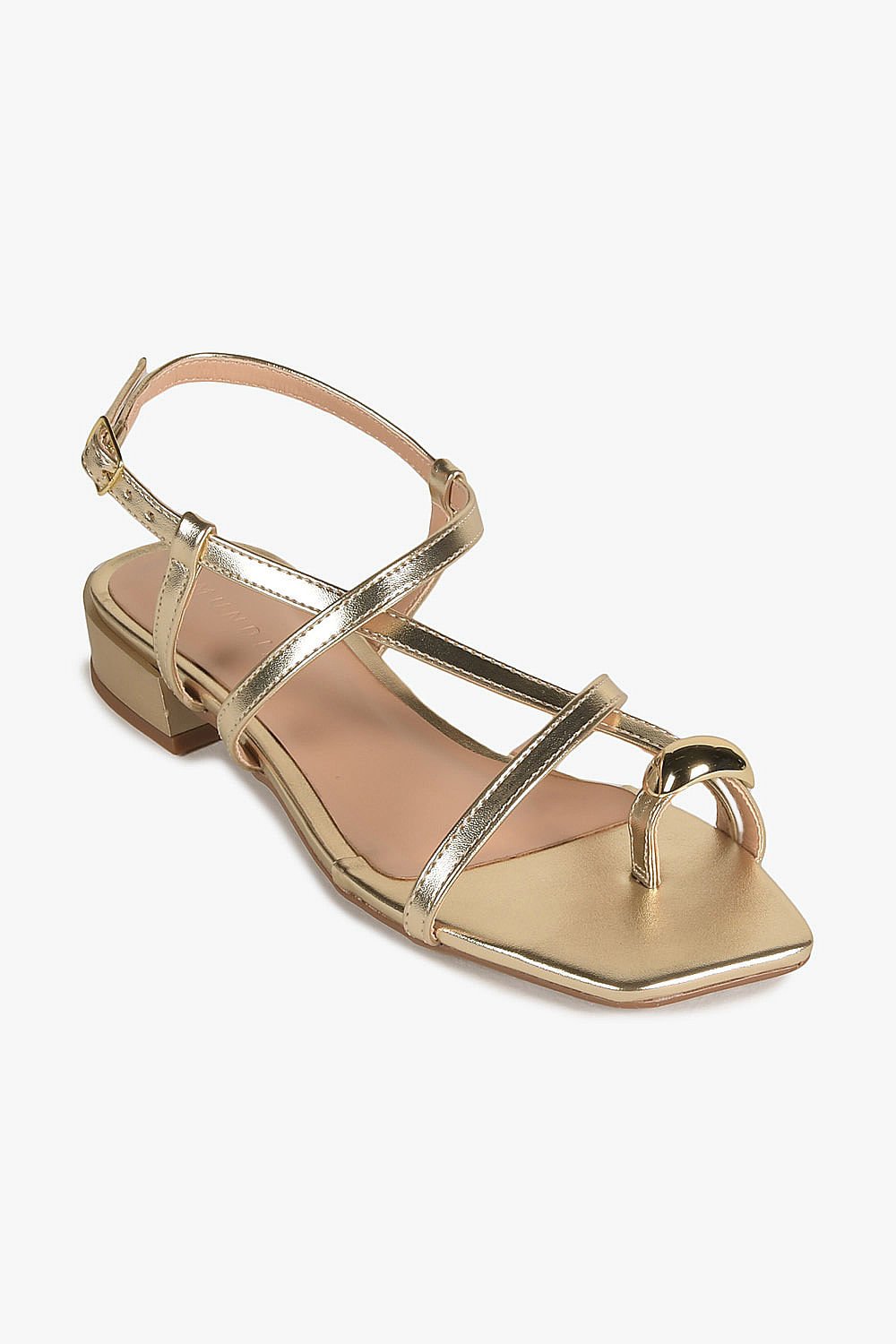 Sandália Feminina Salto Baixo Mundial Livia Dourado 4