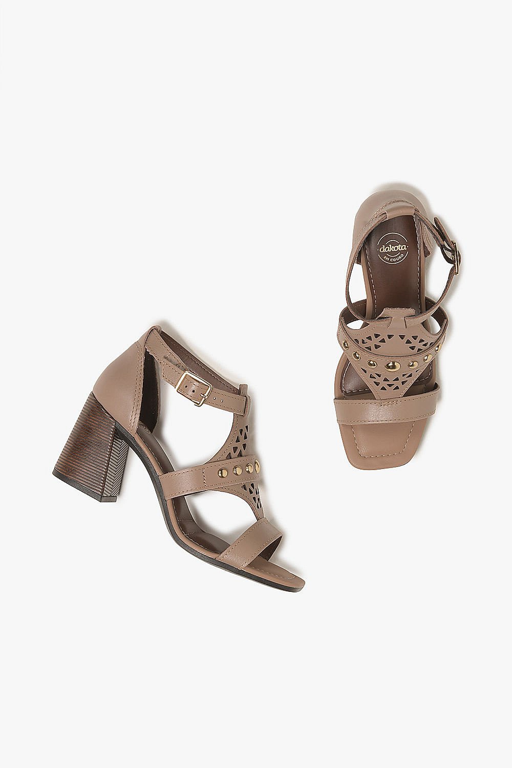 Sandália Feminina Salto Alto Dakota Adelise Cinza 3