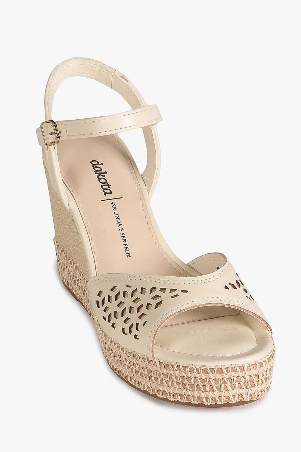 Sandália Feminina Anabela Dakota Melanie Off White 4