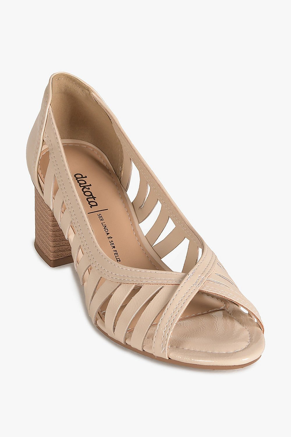 Sapato Feminino Peep Toe Dakota Clemence Off White 4