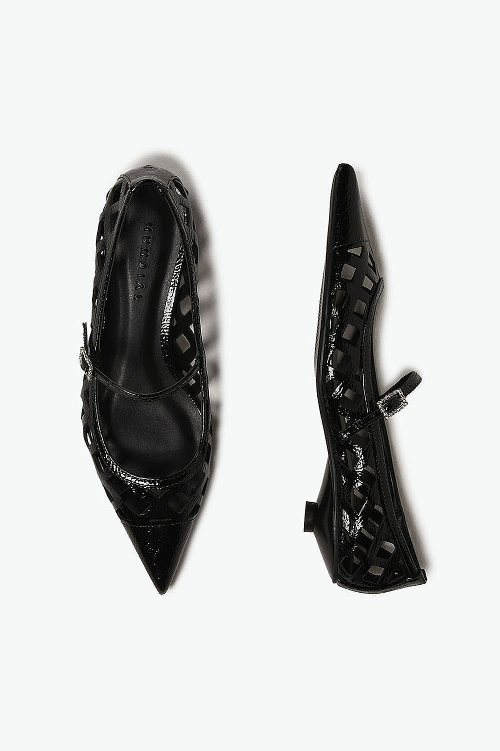 Sapato Feminino De Boneca Mundial Chiara Preto 3