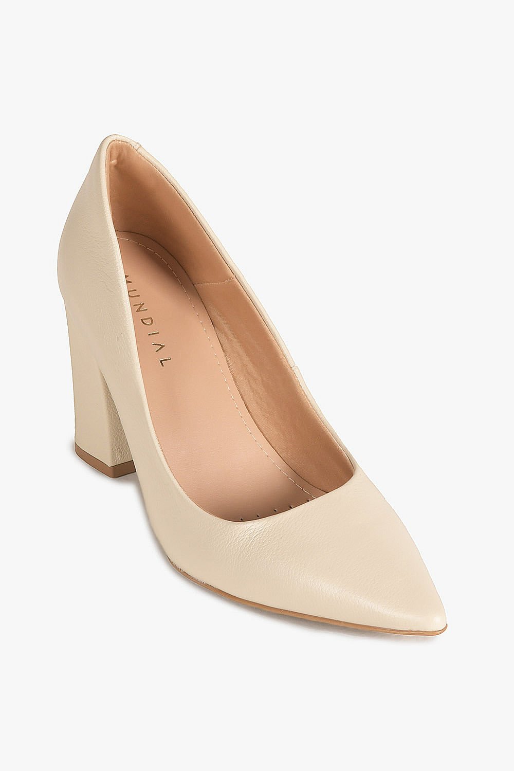 Sapato Feminino Salto Alto Mundial Aryel Off White 4