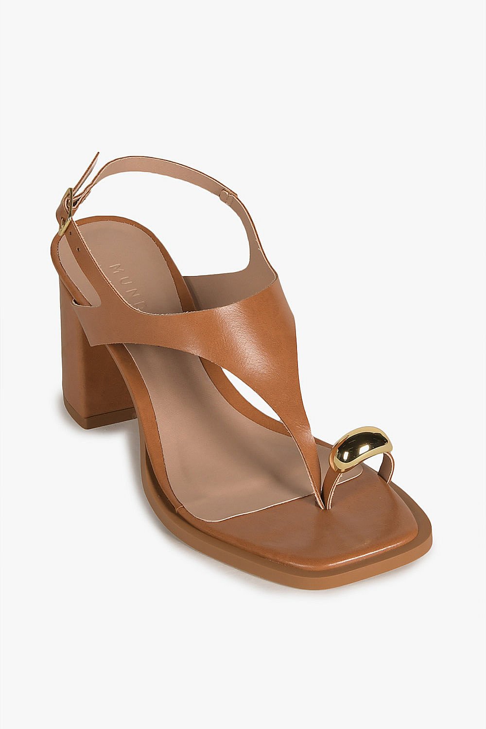 Sandália Feminina Salto Alto Mundial Fabricia Café 4