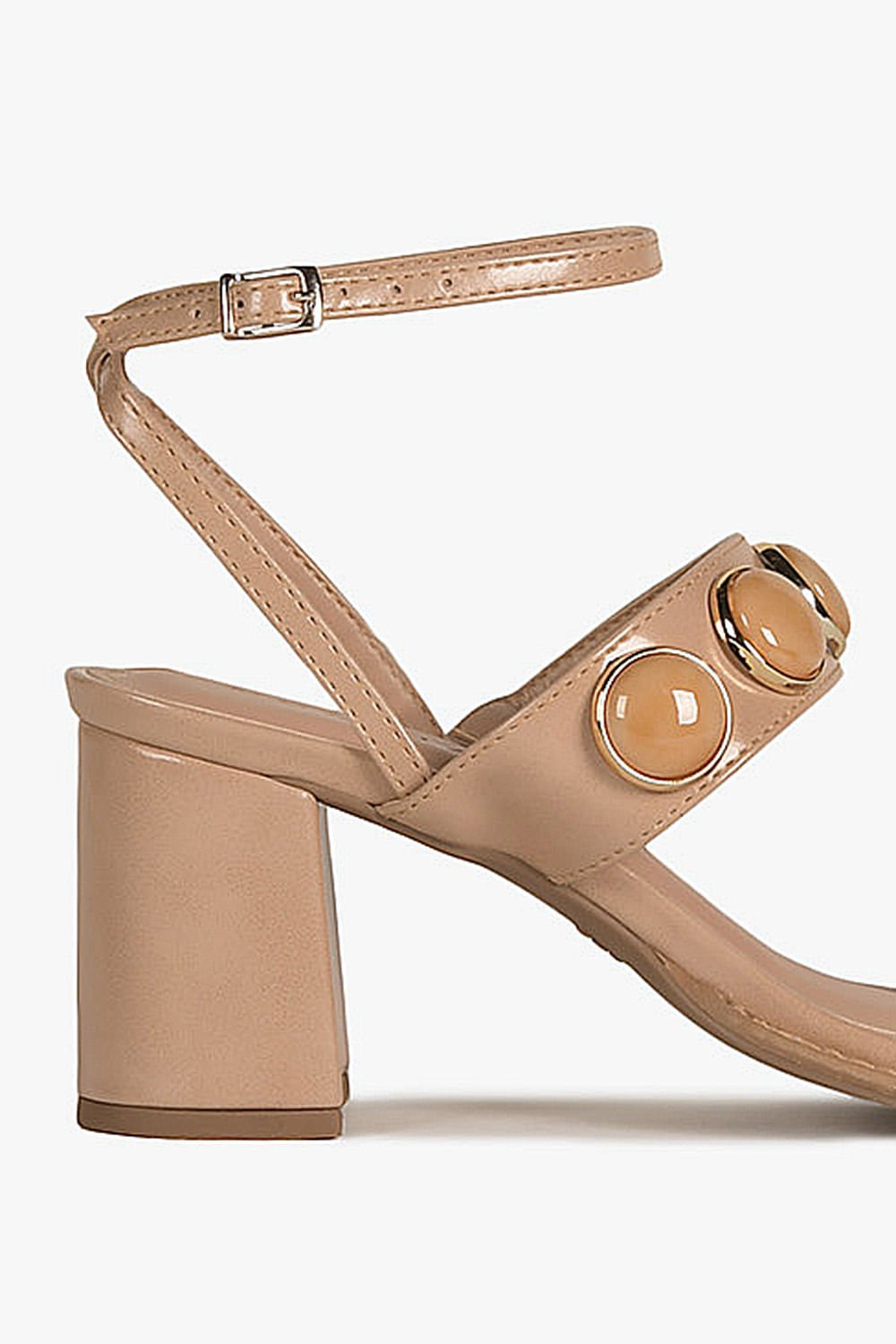 Sandália Feminina Salto Alto Mundial Jaqueline Bege 4