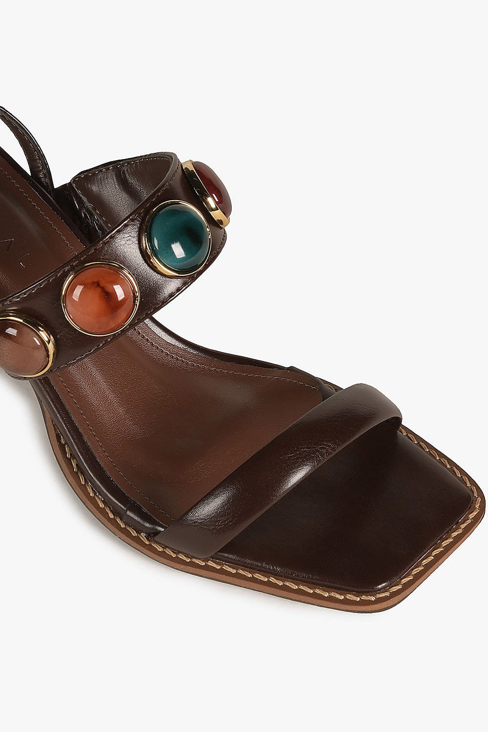 Sandália Feminina Salto Alto Mundial Jaqueline Café 3