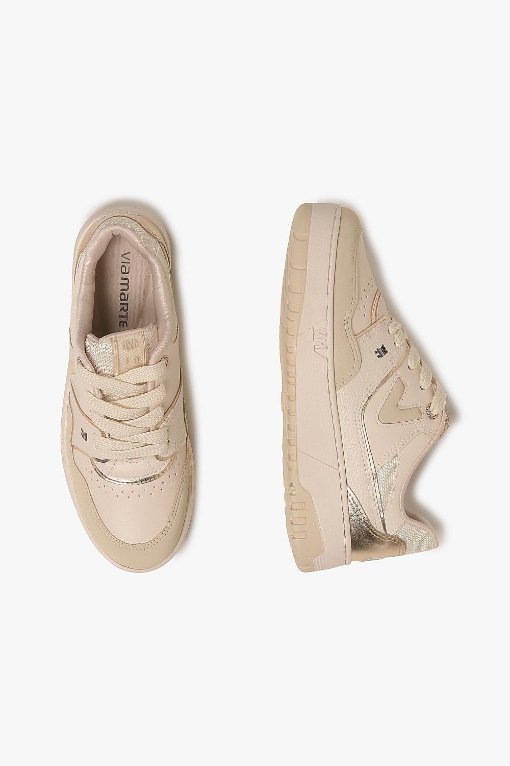 Tênis Feminino Plataforma Via Marte Kitty Bege 3