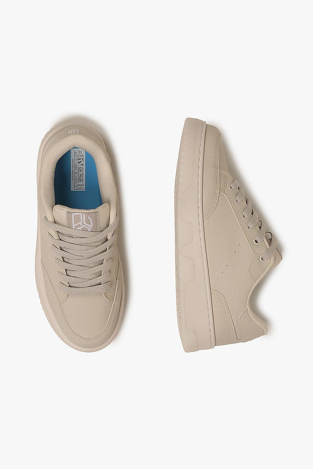 Tênis Da Rua Casual Madri Bege 3