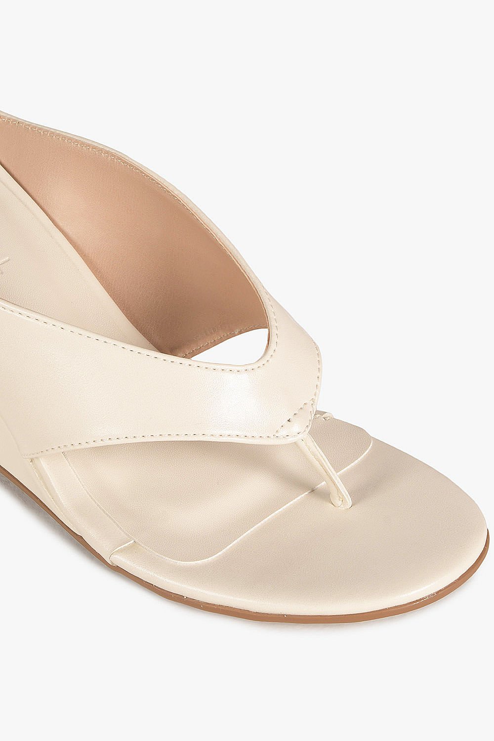 Sandália Feminina Anabela Mundial Deborah Off White 2