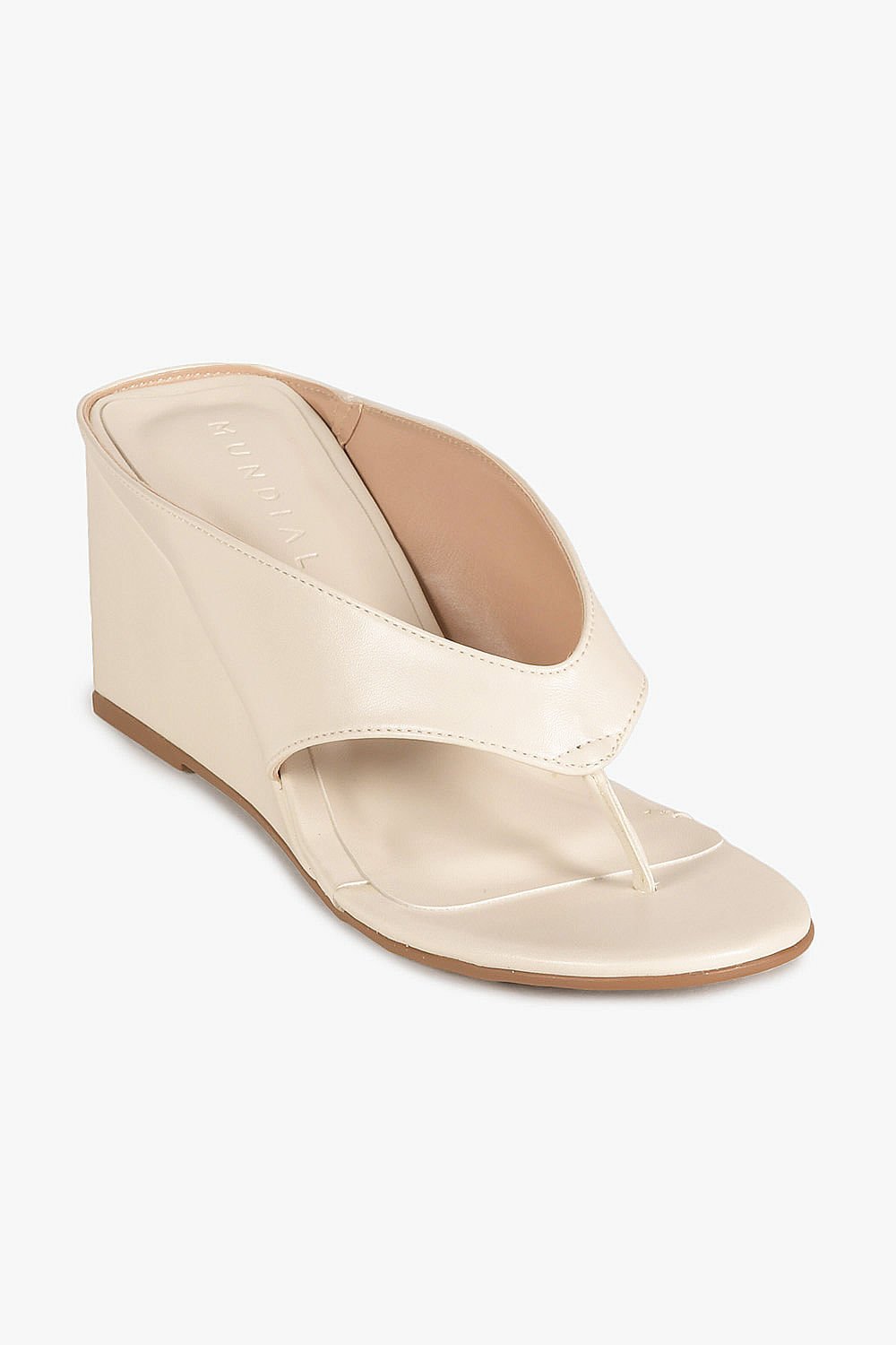 Sandália Feminina Anabela Mundial Deborah Off White 4