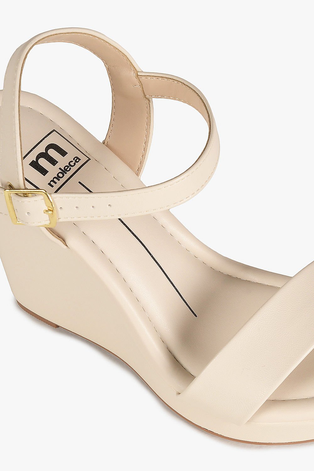Sandália Feminina Anabela Moleca Tarsiane Off White 2