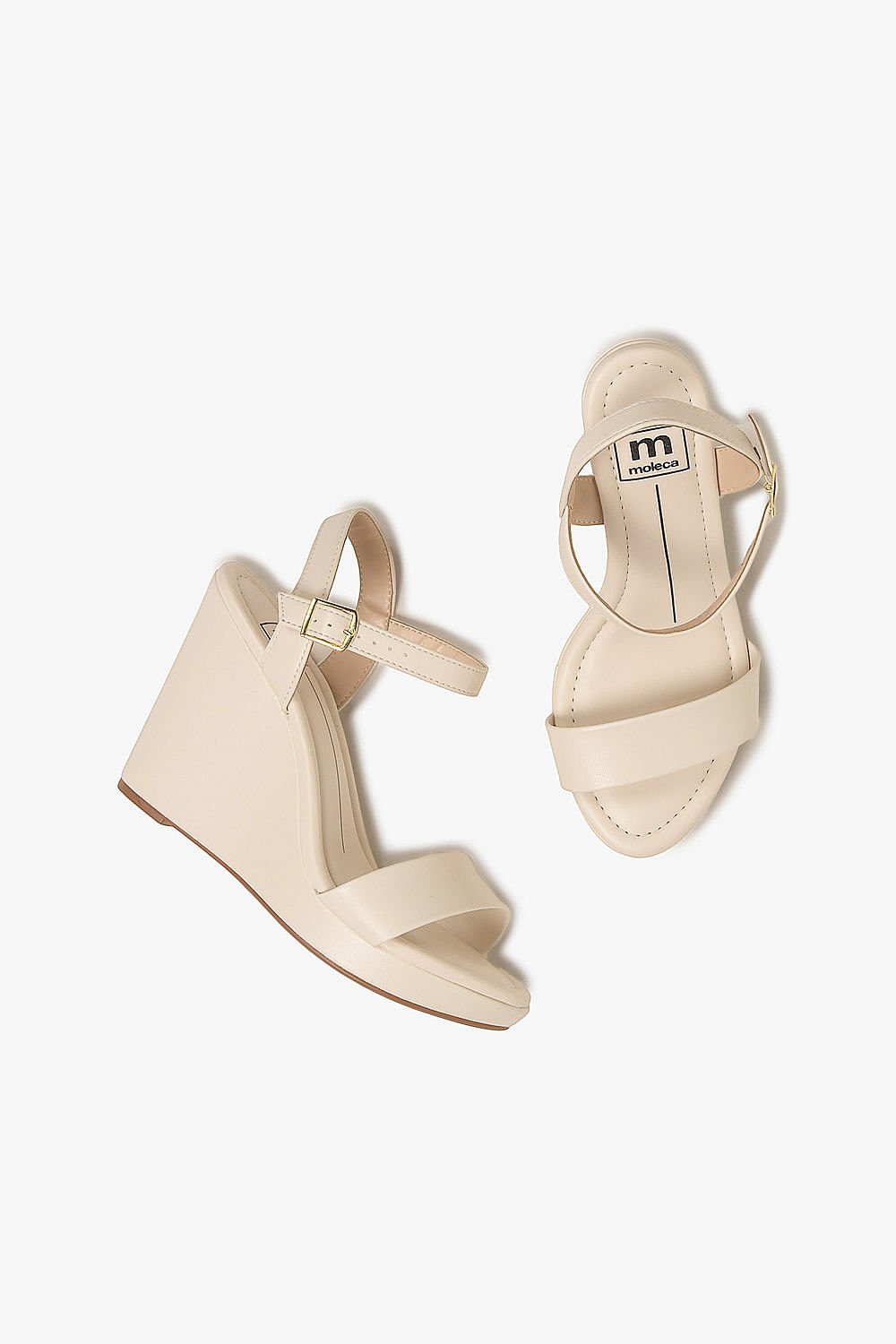 Sandália Feminina Anabela Moleca Tarsiane Off White 3