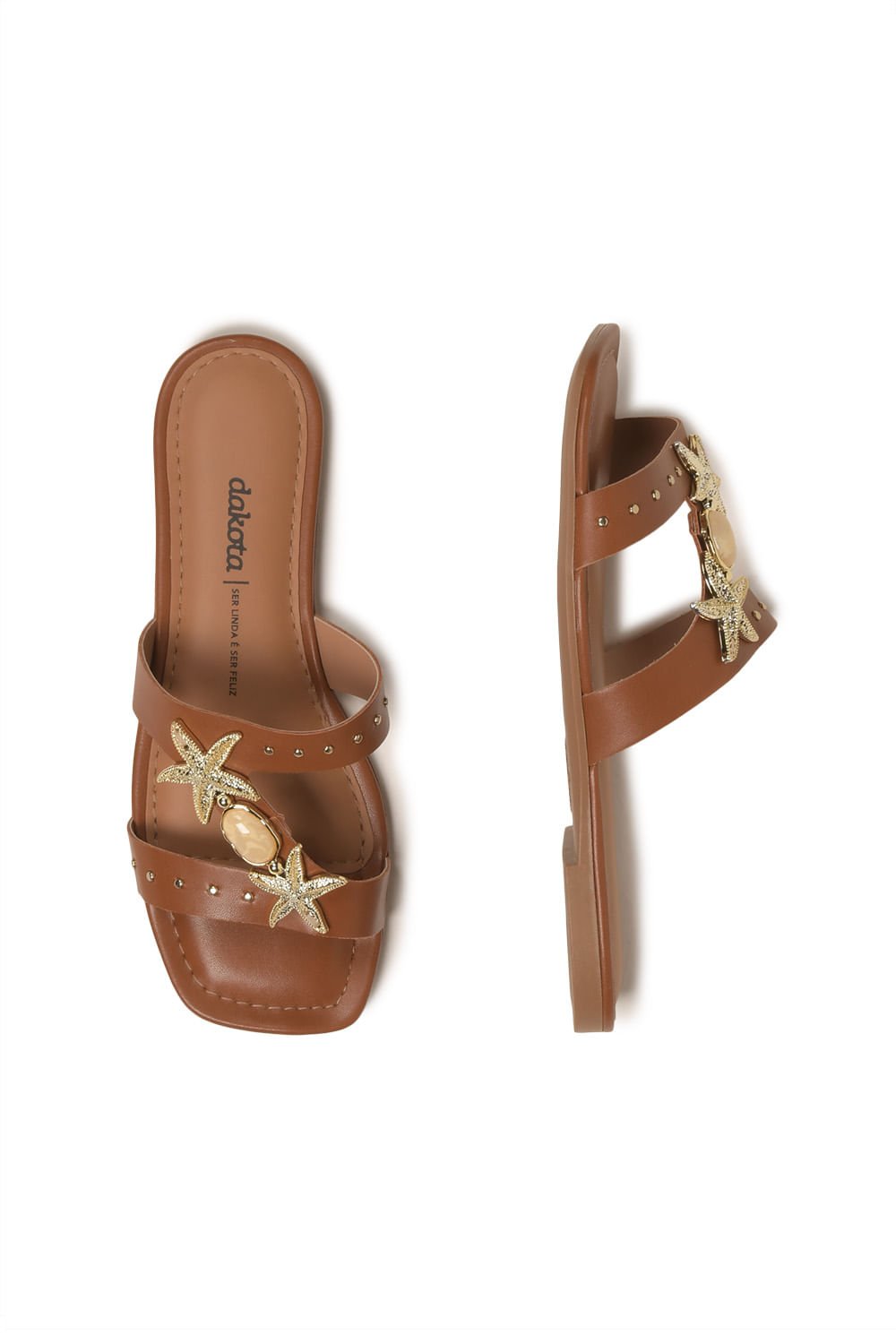 Rasteira Femimina Dakota Primula Caramelo 3