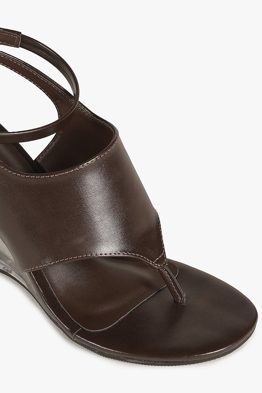 Sandália Feminina Anabela Mundial Rosemary Marrom 2