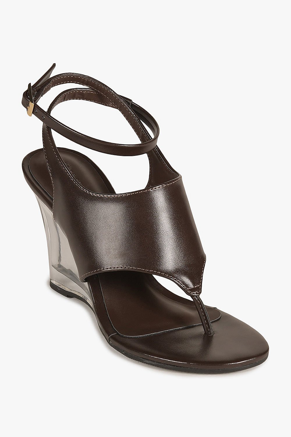 Sandália Feminina Anabela Mundial Rosemary Marrom 4