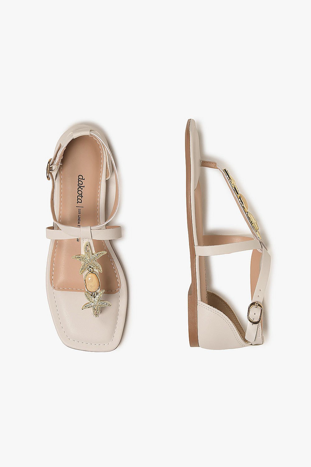 Rasteira Feminina Dakota Sonja Off White 3