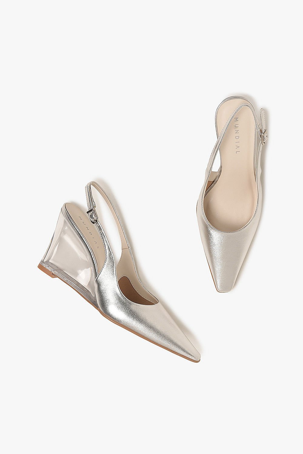 Sandália Feminina Anabela Mundial Helizete Prata 3