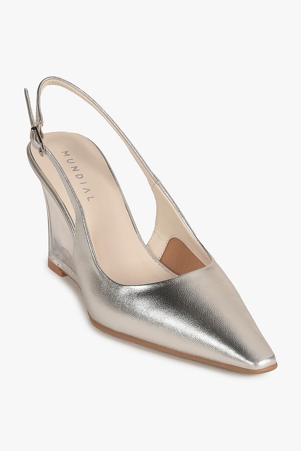 Sandália Feminina Anabela Mundial Helizete Prata 4