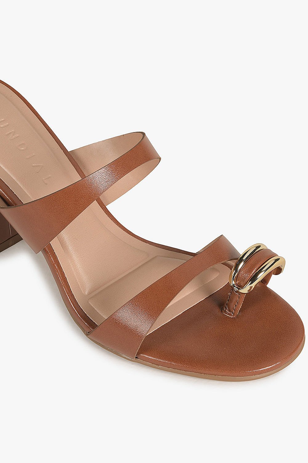 Tamanco Feminino Salto Alto Mundial Heather Caramelo 3