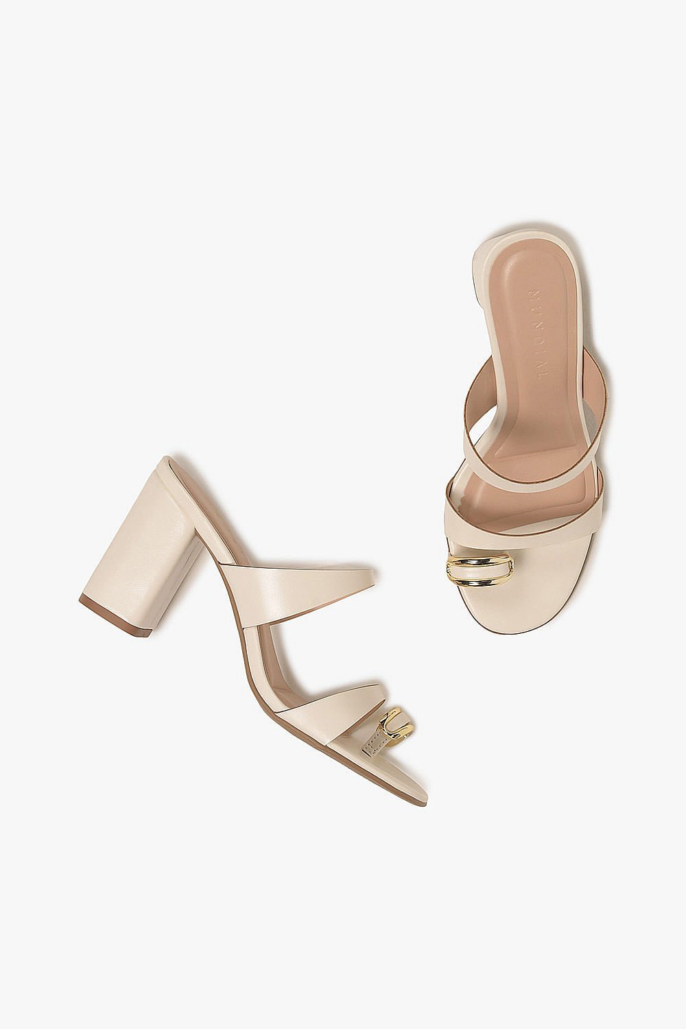 Tamanco Feminino Salto Alto Mundial Heather Off White 3