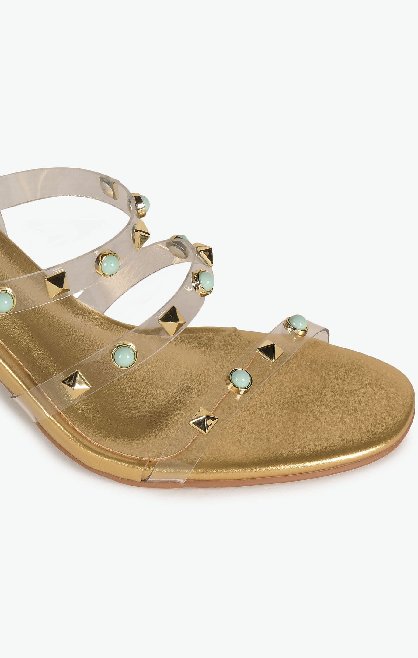 Sandália Feminina Salto Alto Mundial Jenifer Dourado 2