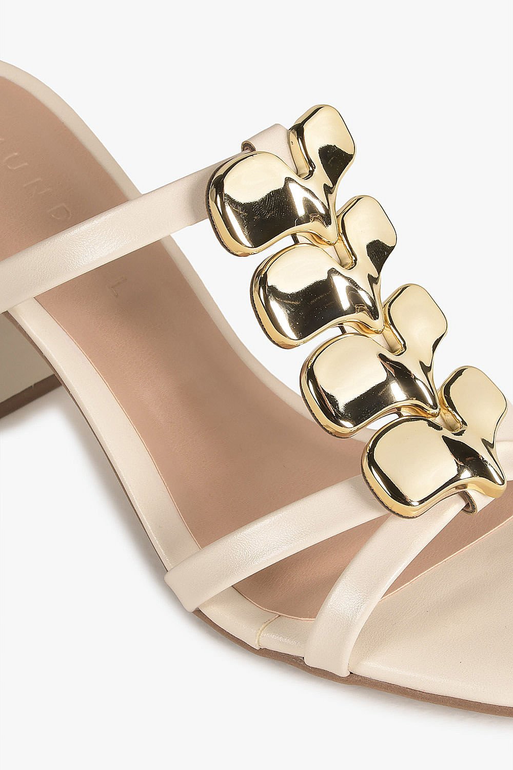 Tamanco Feminino Salto Médio Mundial Juditi Off White 2