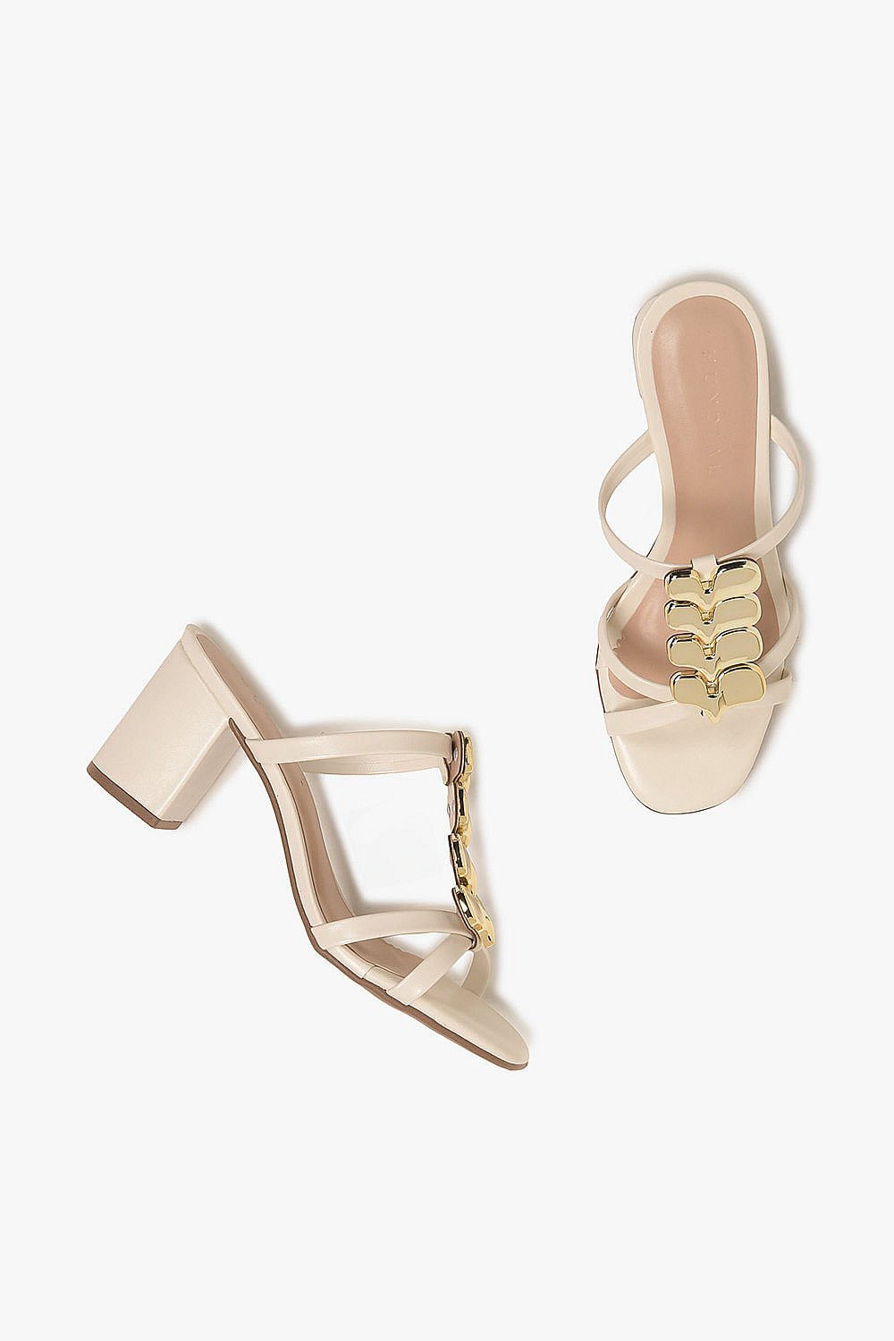 Tamanco Feminino Salto Médio Mundial Juditi Off White 3