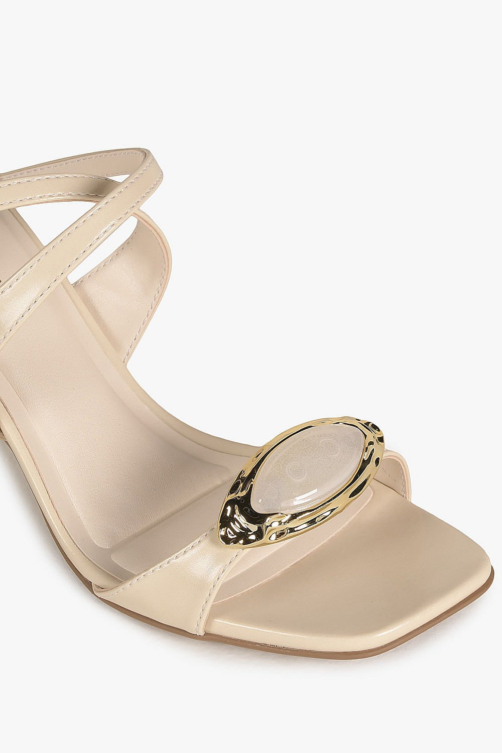 Sandália Feminino Salto Alto Mundial Katelyn Off White 2