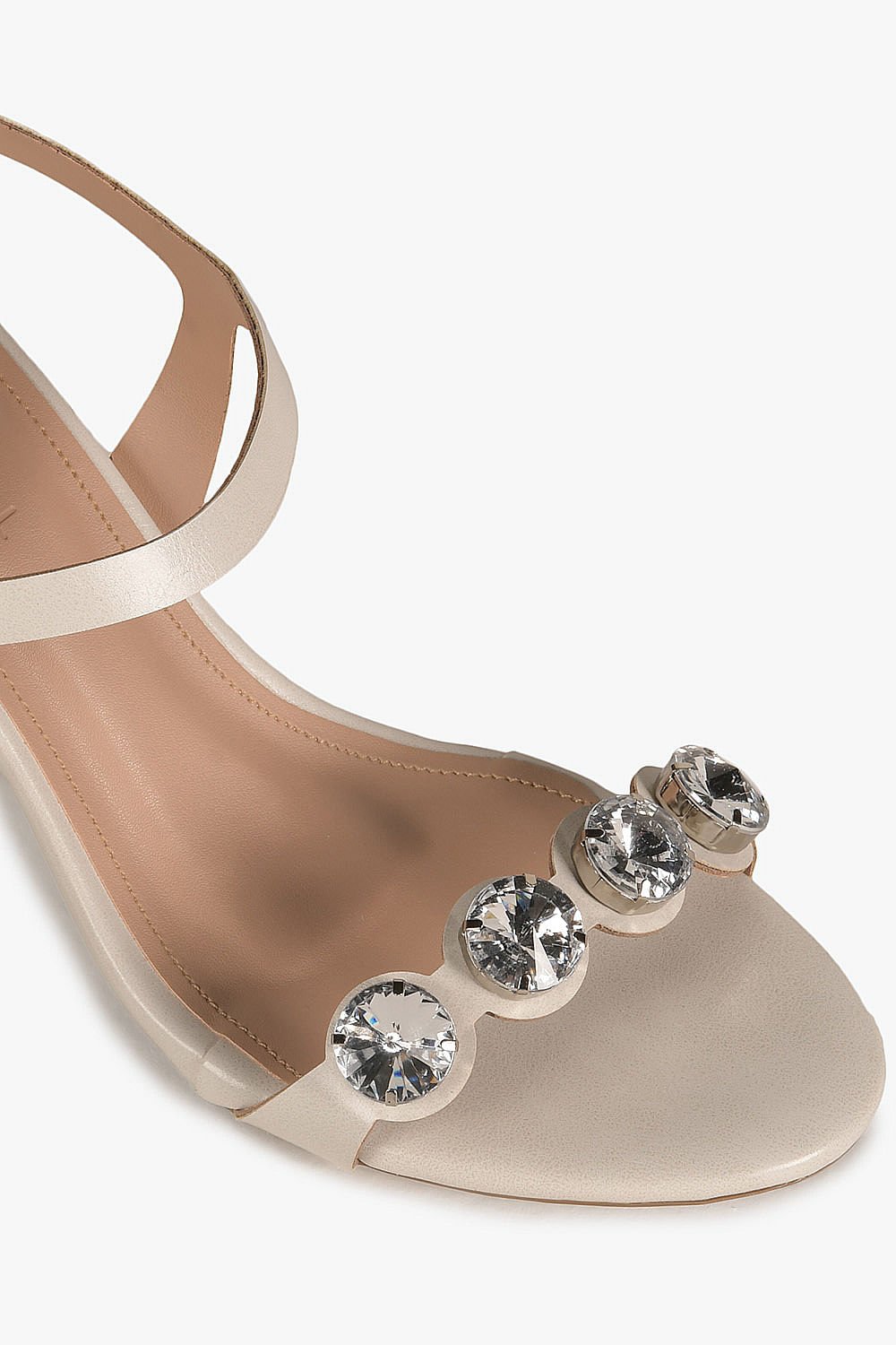 Sandália Feminina Salto Alto Mundial Flavia Off White 2