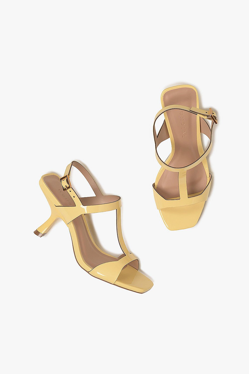 Sandália Feminina Salto Alto Mundial Cristine Amarelo 3