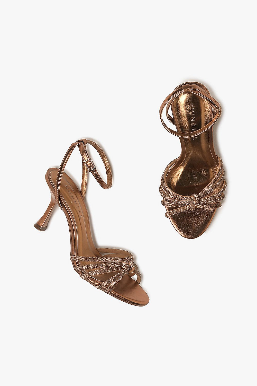 Sandália Feminina Salto Alto Mundial Daniela Bronze 3