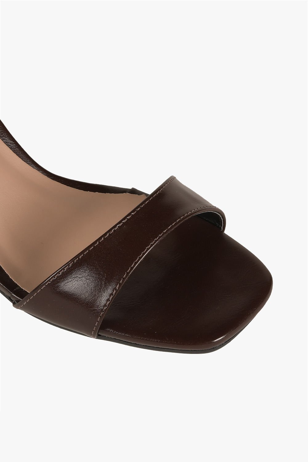 Sandália Feminina Salto Médio Mundial Kallista Café 2